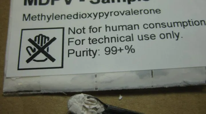 Muestra de MDPV en polvo