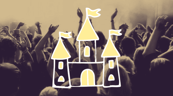 Disneycización festivales gente bailando castillo