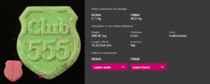 PMMA + MDMA en pastilla Club 555 Suiza